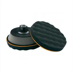 SCHOLL SOFTouch-Waffelschwamm schwarz/orange Klett Ø165x30mm
