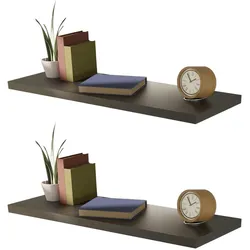Mojawo, Regal, 2er Hochwertiges Wandboard Wandregal 120cm MDF PVC B120xH3,8xT23,5 cm (120 x 23.50 x 3.80 cm)
