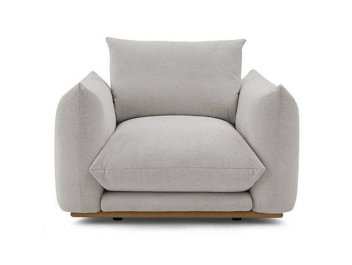 Sessel BOBOCHIC ERNEST Stoff hellgrau