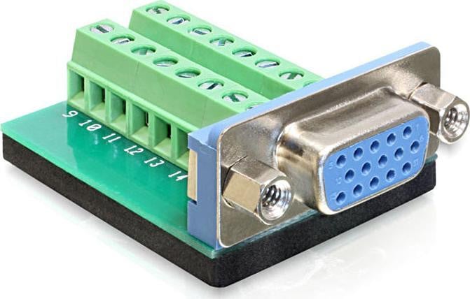 Delock adapter VGA-aansluiting naar 16-polige schroefklem