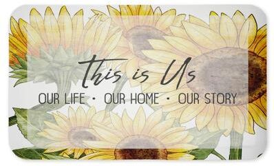 "Stupell Family Sunflower Sentiment Printed Anti-Fatigue Floor Mat, 30""x18"""