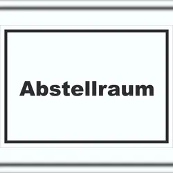 HB-Druck Abstellraum Schild mit Text Lager waagerecht A6 (105x148mm)