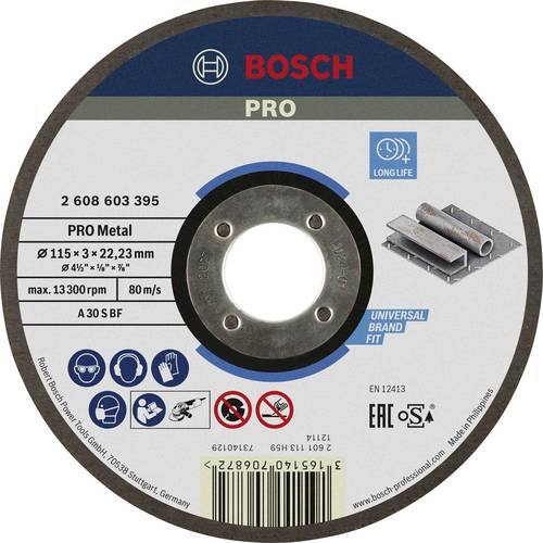 Bosch Accessories 2608603395 2608603395 Trennscheibe gerade 115mm Stahl