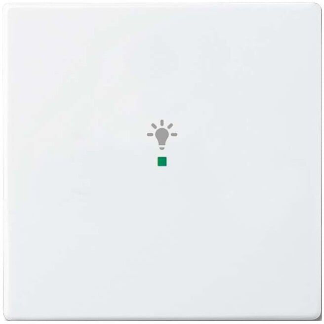 Busch-Jaeger Interrupteur bascule 1 module, symbole lumière blanc studio 6231-10-84 (2CKA006220A0037)