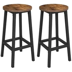 VASAGLE 2er-Set Barhocker LBC32X braun braun