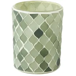 Teelichtglas   , grün , Glas , Maße (cm): B: 8 H: 10