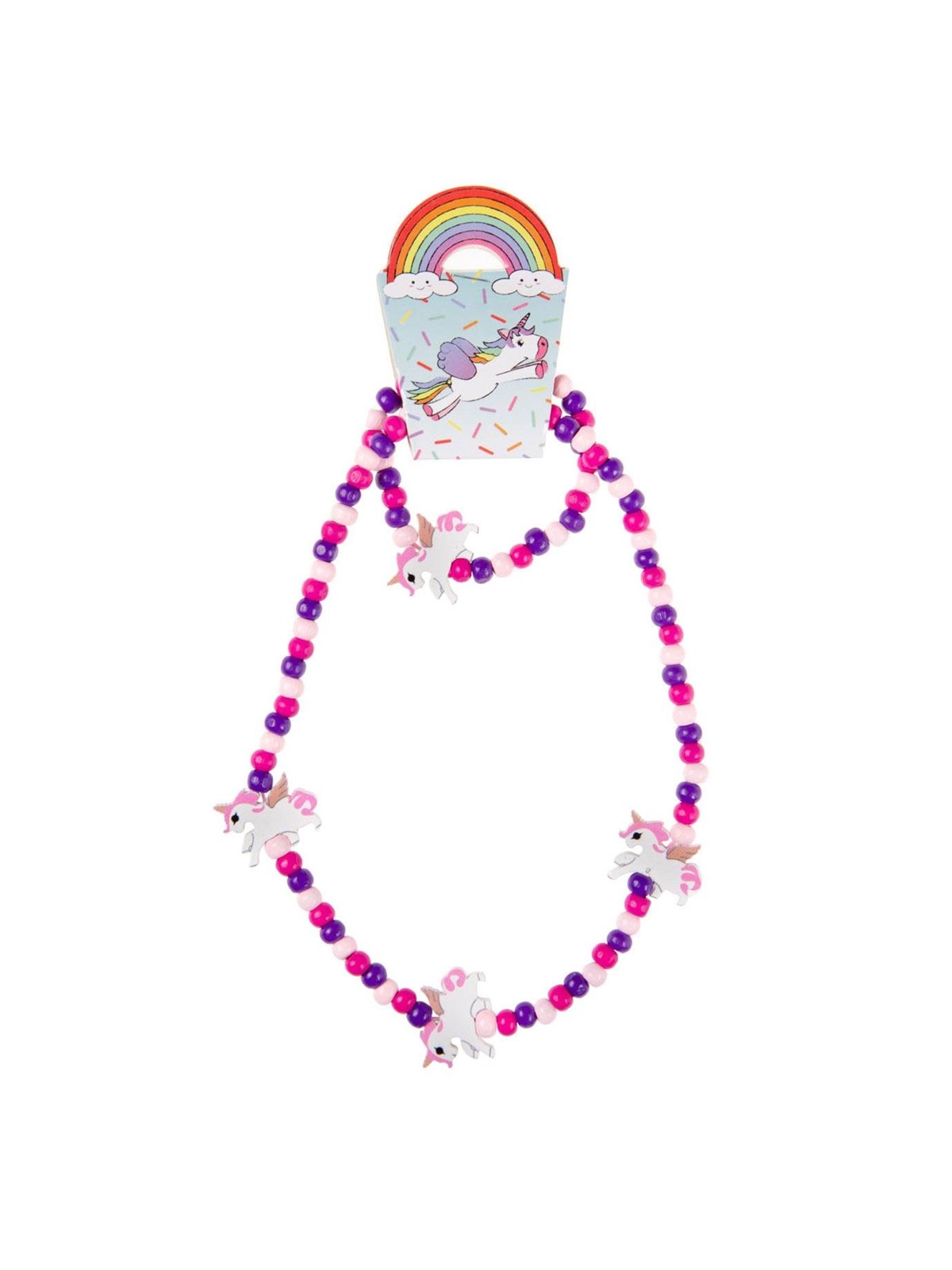 LG-Imports Wooden Necklace and Bracelet Unicorn