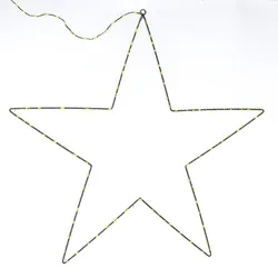 MARELIDA LED Leuchtstern Metallstern 180LED 60cm Weihnachtsstern Timer Innen/Außen