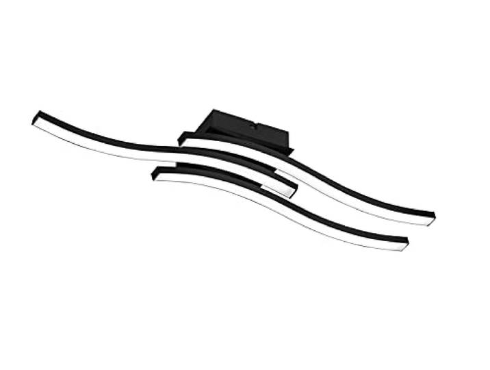 Reality Leuchten R62473132 Route Plafonnier LED en métal noir mat avec 3 LED 5 W