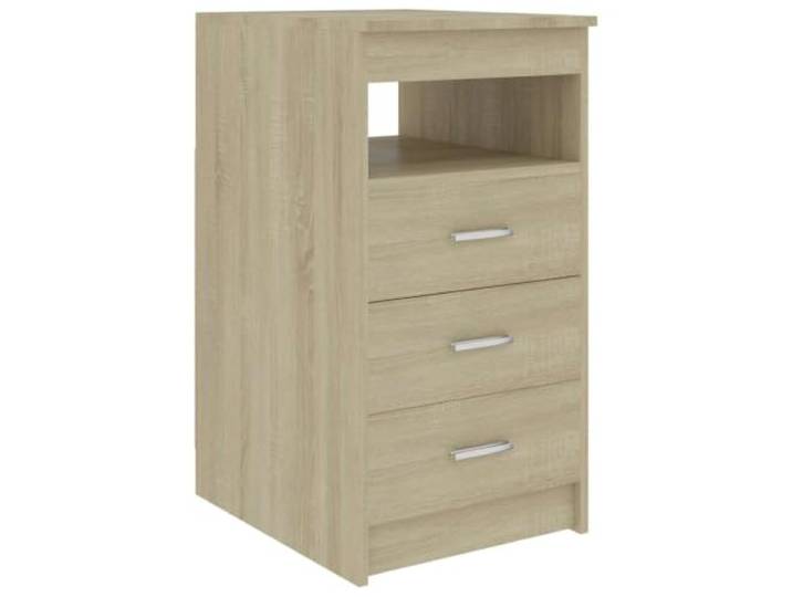 YUTAASU Schubladenschrank Sonoma-Eiche 40x50x76 cm Holzwerkstoff