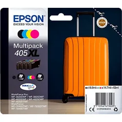 EPSON WF3825 WF4825 Multipack Koffer, 405XL Tintenpatrone Mehrfarbig (C13T05H64010)