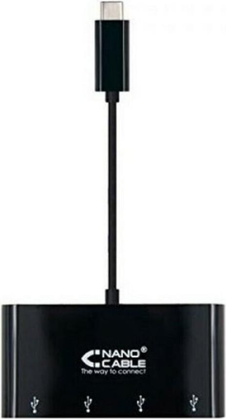 Nanocable USB-C naar USB-adapter 10.16.4401-BK, zwart, 10 cm