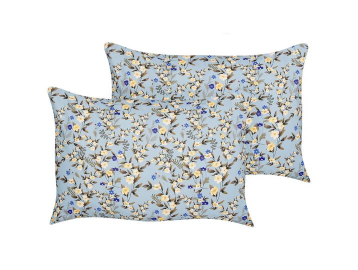 GARTENKISSEN 2er-Set Blumenmuster blau 40/60 cm Valloria