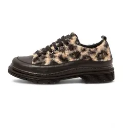 Art Unisex. 11894S1FB003_ESP 1894S Birmingham beige Schuhe (38), Stoff, Wohnung, Schnürsenkel, Lässig, Tierdruck