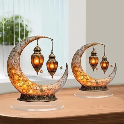 Uplift Essentials 2D Celestial Moon & Stars Ornament Minimalist Modern Desktop Decor For Home, Studio, & Office 2D Celestial Moon & Stars Ornament Minimalist Modern Desktop Decor For Home, Studio, & Office