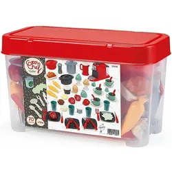 Ecoiffier 100% Chef Geschirr in Aufbewahrungsbox - 70dlg.