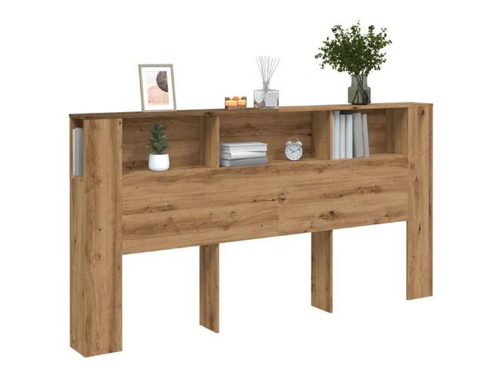 Armoire de tête de lit chêne artisanal 200x18 5x102 5 cm tête de lit armoire de chambre à coucher tête de lit 856887