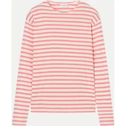 Gestreiftes Langarmshirt Rosa XL