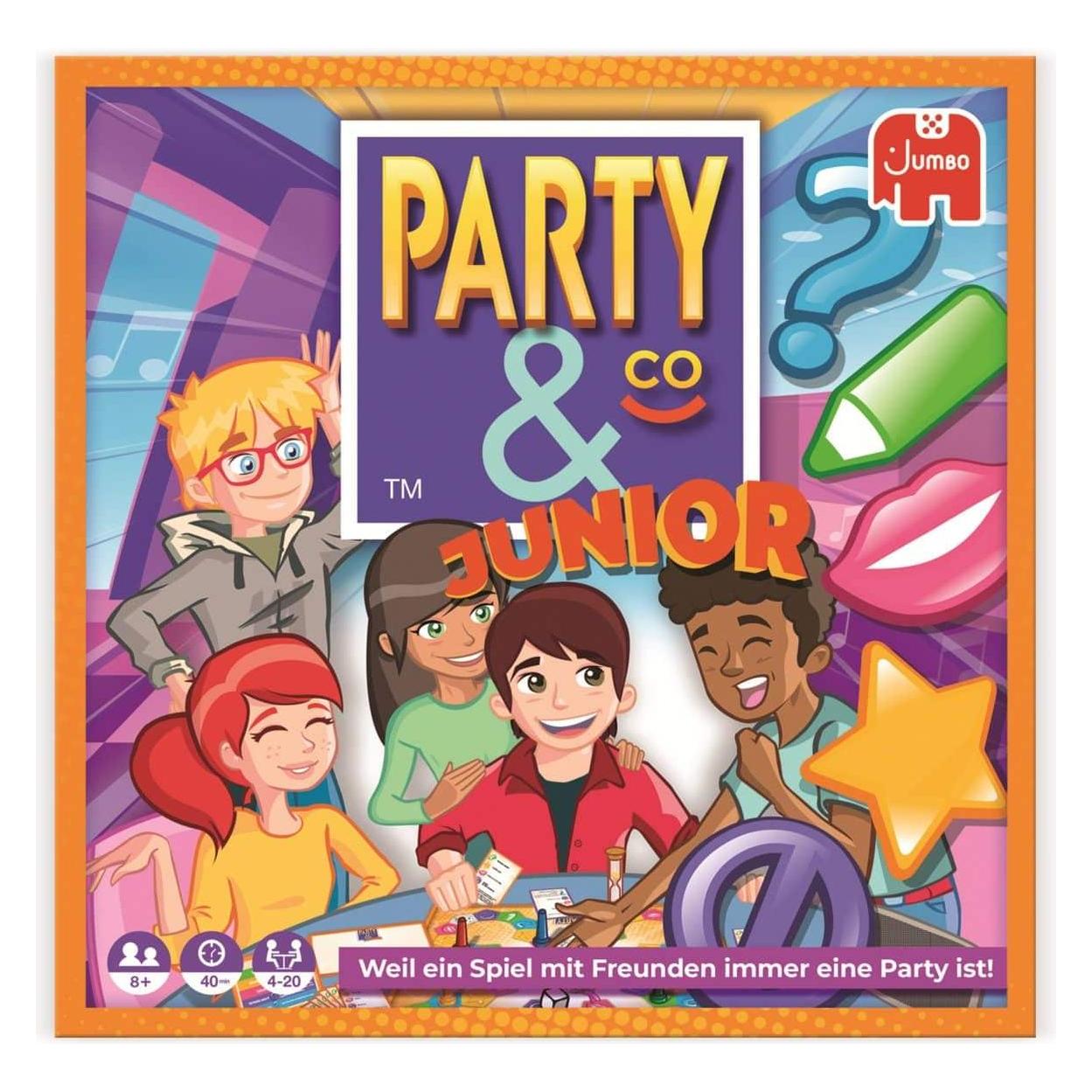 Jumbo 19865 - Party & Co. Junior, Partyspiel, für 4-20 Spieler, ab 8 Jahren (DE-Ausgabe) (Deutsch, 4 - 20 Spieler) (19865)
