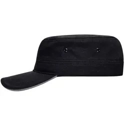 Basecap "MB6555" Military-Sandwich-Cap - black/dark-grey