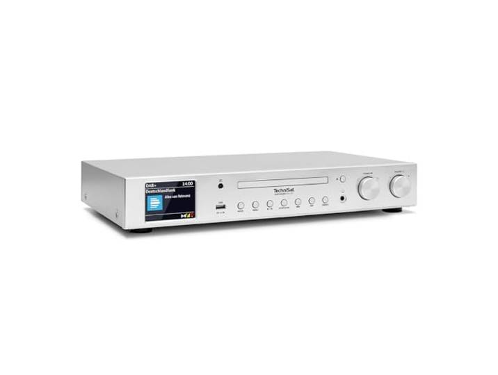 TechniSat DIGITRADIO 143 CD (V3) – Digitale HiFi-tuner, Internetradio (DAB+, FM, Bluetooth-audiostreaming, Spotify Connect, CD-speler, WLAN, breedte 43,5 cm, app-besturing, afstandsbediening) Zilver