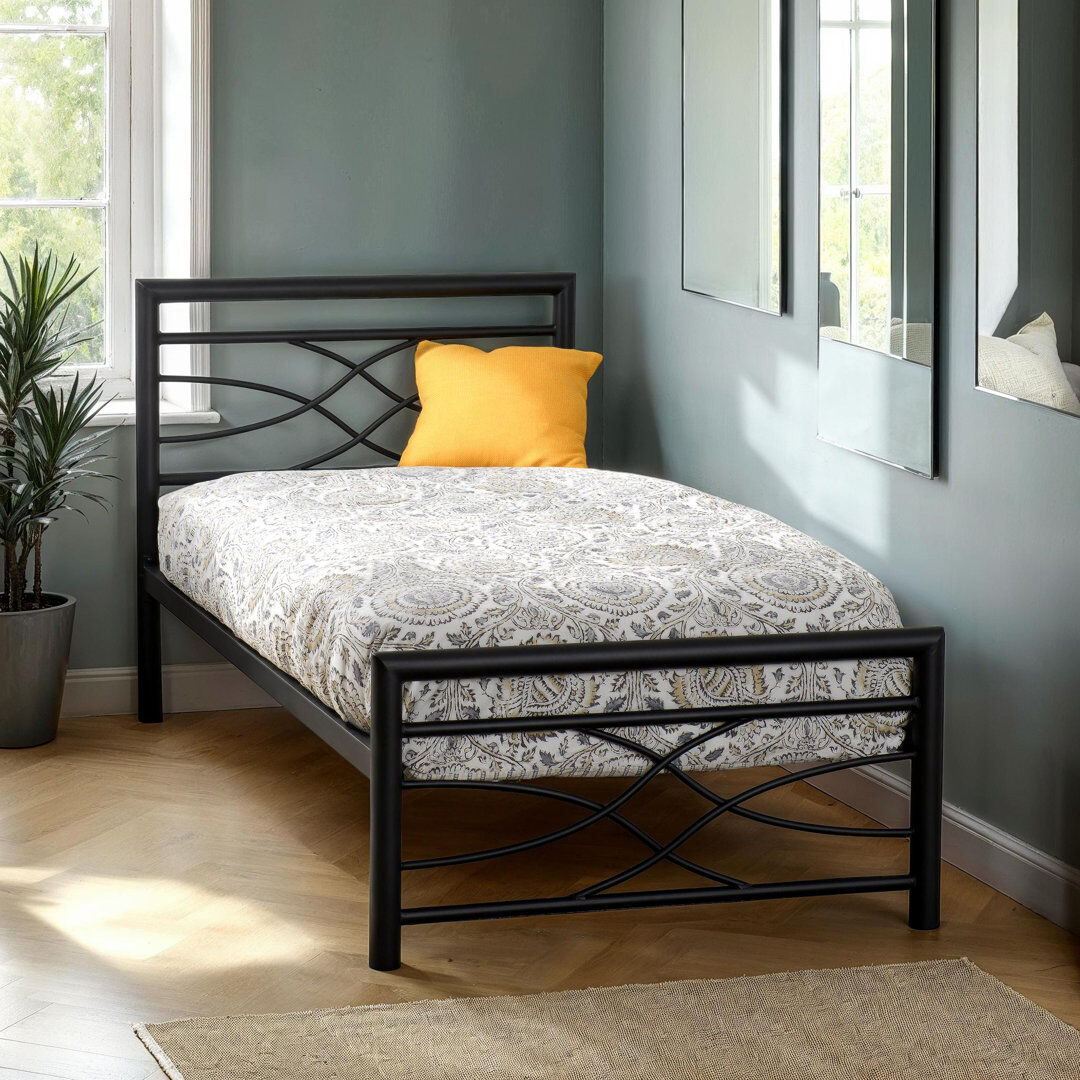 Home & Haus Joseph Bed Frame Black Single (3ft)
