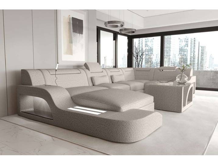 Wohnlandschaft Palermo U Form Stoffsofa