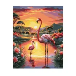 Flamingos Malen nach Zahlen
