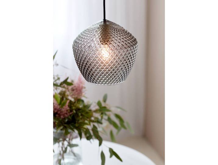 Pendelleuchte Orbiform I Ø 23cm Grau Glasart: Rauchglas Material: Glas, Metall Metallart: Stahl Oberfläche Metall: Gebürstet E27