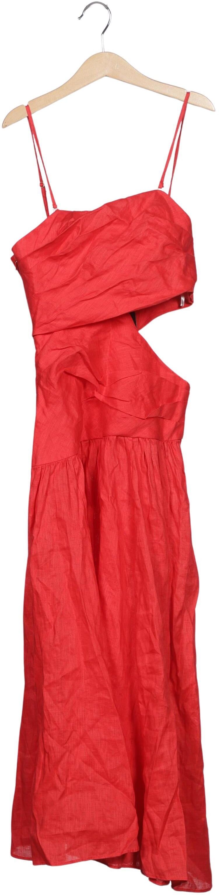 Zimmermann Damen Kleid, Rot, Gr. Xxs, Leinen / Baumwolle - Second Hand