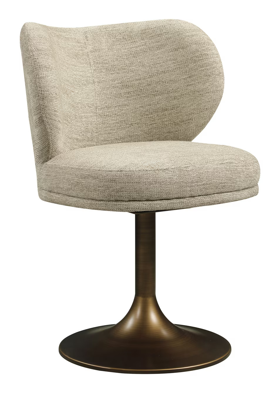 Richmond Interiors Amely Draaibare Eetkamerstoel - Softweave stof - Naturel