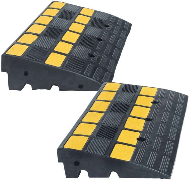 Rampe de bordure Moravia 100 élastique noir/jaune 2 goulottes de câbles 600 x 300 x 100 mm (279.23.929)