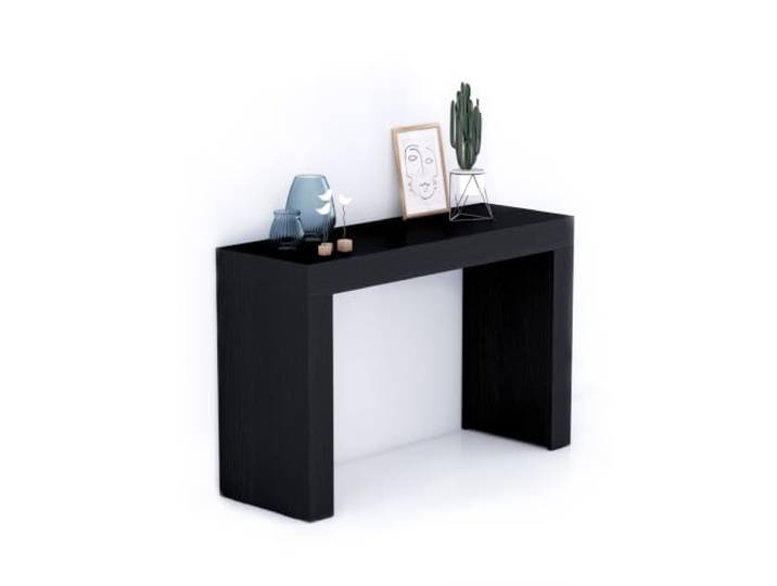 MOBILI FIVER, Evolution Konsolentisch 120 x 40, Esche, Schwarz, Made In Italy