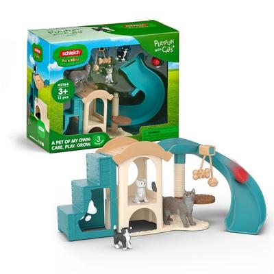 schleich® 42764 Playfun with Cats, Spielspaß für Katzen