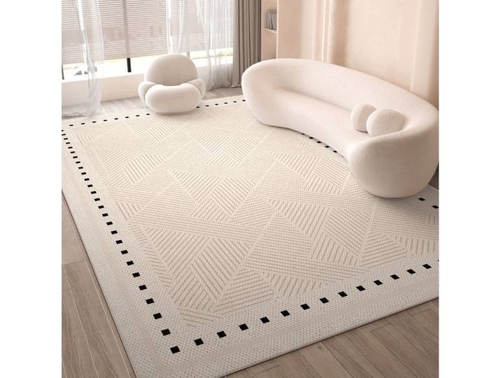 VIKAMA Ins vent géométrique tapis salon chambre antidérapant résistant à l'usure nordique minimaliste Style grand tapis décor à la maison