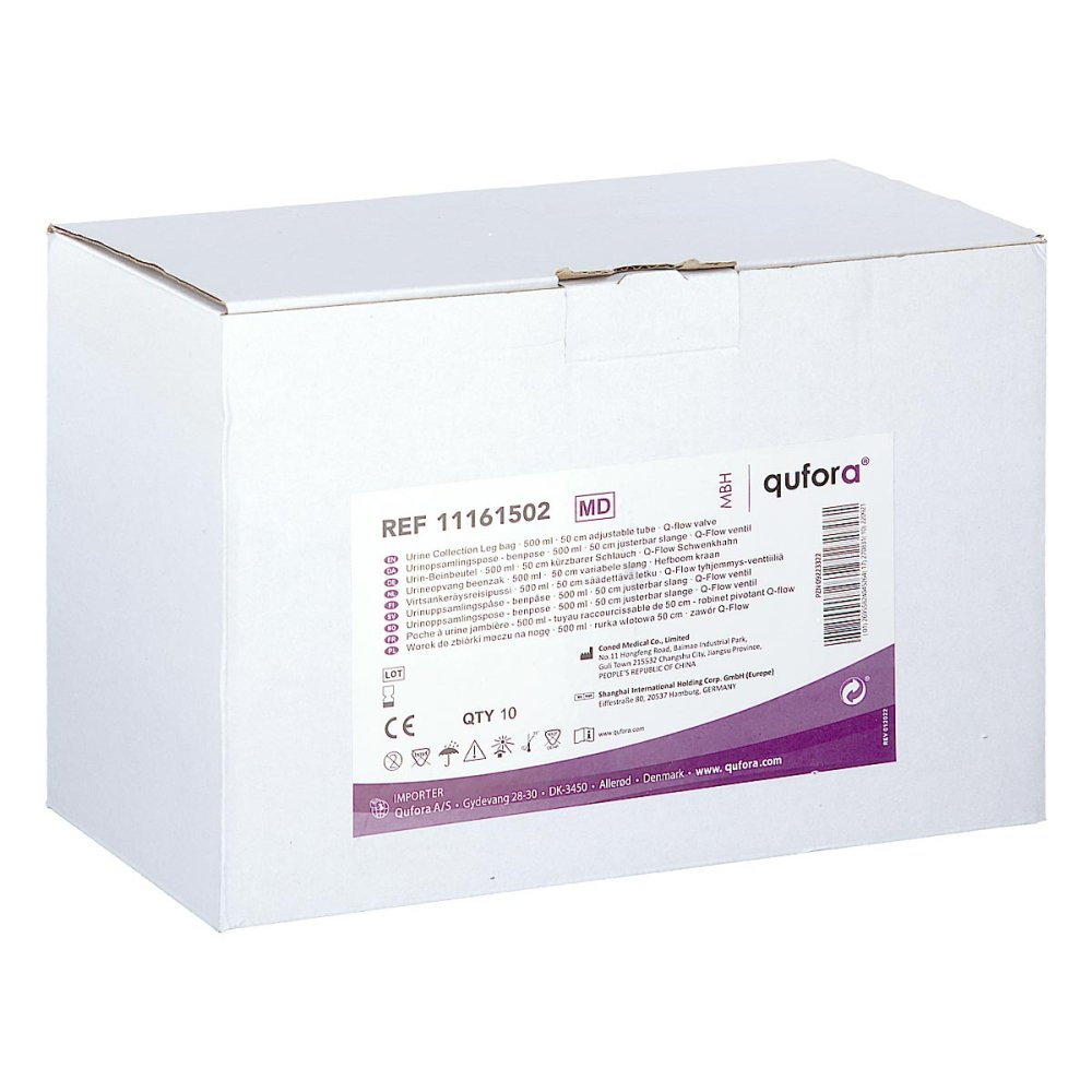Qufora A/S Qufora Beinbeutel 500 ml 50 cm mit Q-flow unsteril 09223322