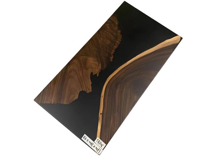 Xlmoebel Esstisch Massivholztisch mit Epoxidharz im Fluss-Design (Esstisch), Hergestellt in Europa