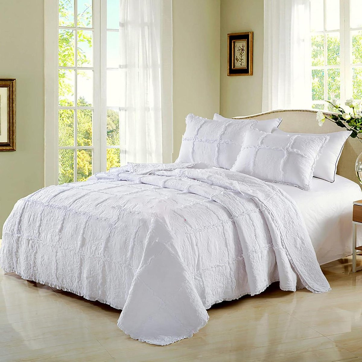 Omkeerbare dekbedset voor Full/Queen Size bed - Wit