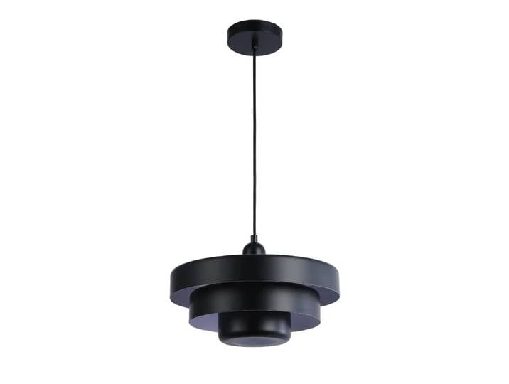 Suspension moderne métal noir ø35 cm