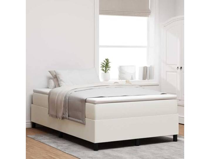 YUTAASU Boxspringbett Creme Weiß 120x190 cm Cordstoff Mit Taschenfederkernmatratze, Holzwerkstoffrahmen, mittlere Festigkeit, für moderne Schlafzimmer