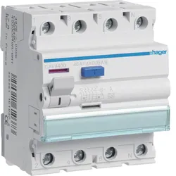 Hager FI-Schalter 4P 6kA 40A 30mA Typ G/A-VS