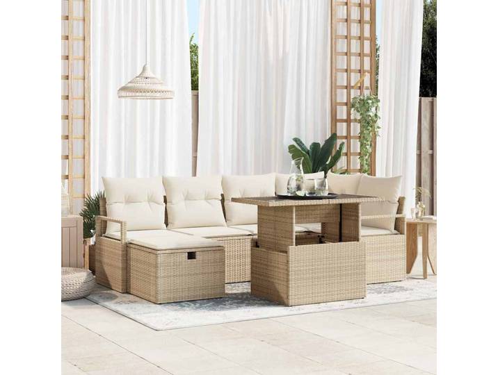 vidaXL Gartensofa-set 10 stk. Poly-Rattan