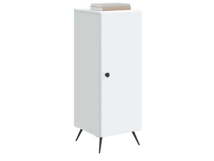 KTHLBRH Sideboard weiß 33 x 34,5 x 90 cm Holztechnik 1 Tür, 2 verstellbare Einlegeböden, Metallgriff, viel Platz für Geschirr und Dekoration