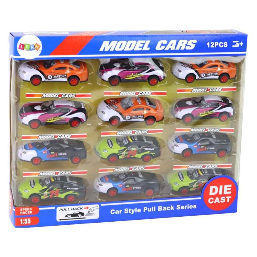 Lean Toys Wagenset mit Friktionsantrieb 1:55 12-tlg (41401023)