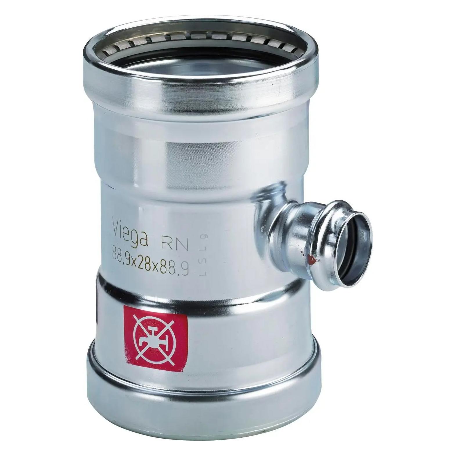 Viega GmbH & Co.KG T-Stück Prestabo XL Stahl verz. m SC-Contur 76,1x28x76,1mm (T-Verbindung) (597887)