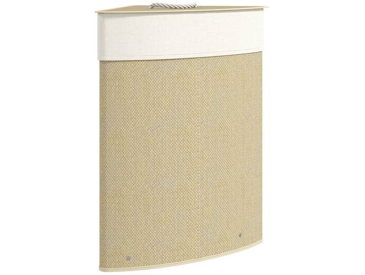 Homcom Wäschekorb Bambus Cremeweiß, Textil, Echtholz,Bambus, 35x60x35 cm, Haushalt & Reinigung, Wäschepflege, Wäschekörbe & Tonnen