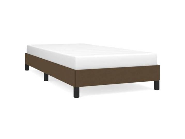PUGYNBK Bettgestell 80 x 200 cm, Stoff dunkelbraun Basis mit Holzleisten, robuste Füße, atmungsaktiv, langlebig, inklusive Montageanleitung