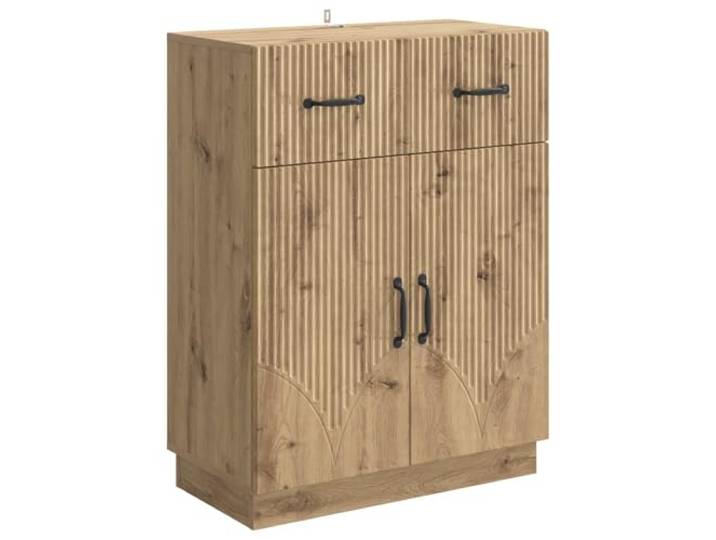 KGFHERENB Sideboard Artisan-Eiche 66x34,5x87 cm Kommode Kompakter Beistellschrank für Flur und Schlafzimmer mit Schublade und Türen für ordentliche Aufbewahrung.
