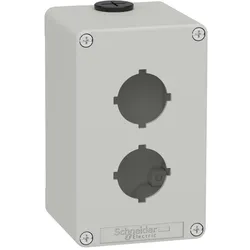 Schneider Electric XAPD2602 Leergehäuse XAP, Metall, grau, für 2x30mm, 80x130x77, M20