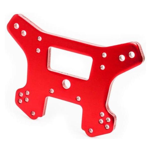 Traxxas dämpferbrücke vorn 6061-t6 alu rot eloxiert (TRX9539R)